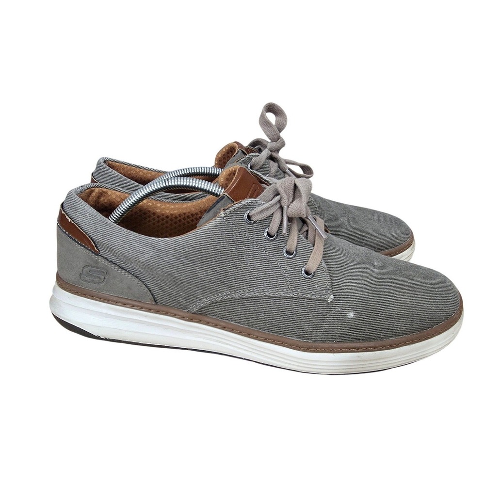 Skechers Classic Fit Moreno Ederson Sneakers Mens 12 Gray Canvas Walking Shoes